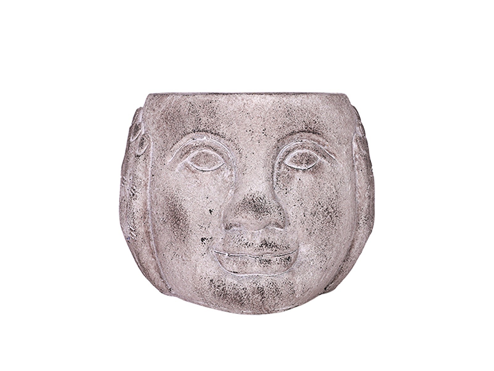 Керамична кашпа I do not hear, Керамика, D15х13см, Grey Brush