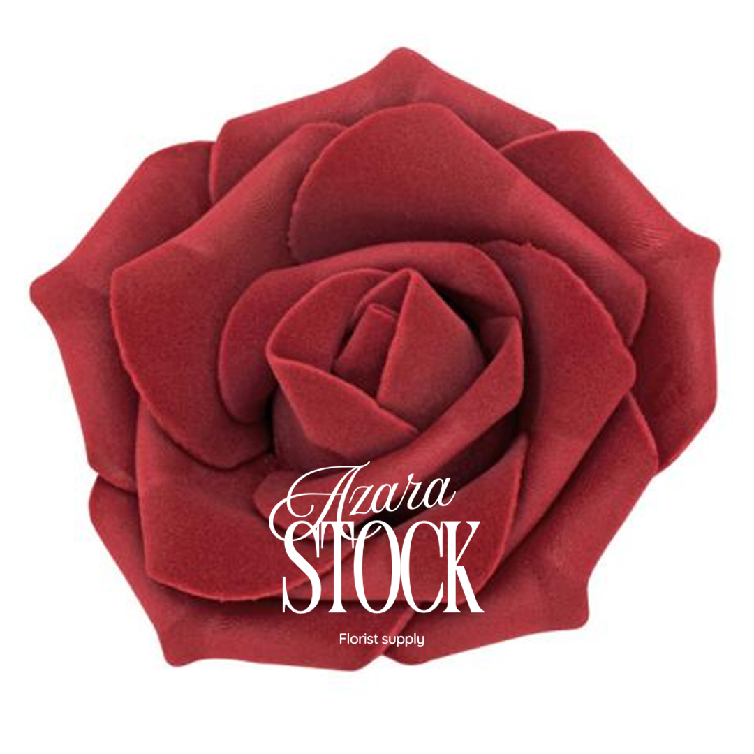 Фоам рози 7 см. бордо 98 бр в пакет
