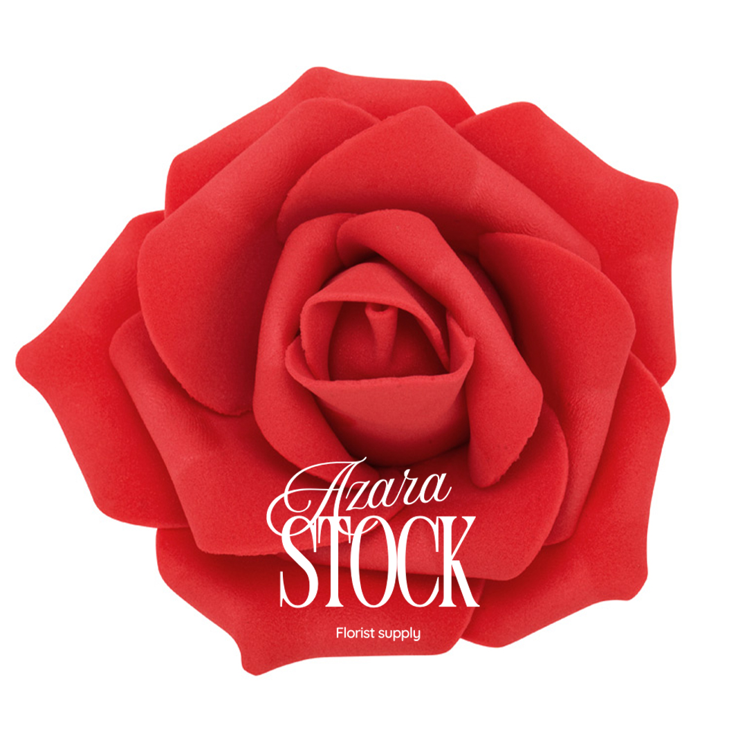 Фоам рози 7 см. червено 98 бр в пакет