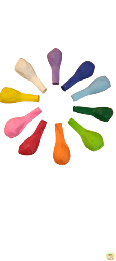 Балон латекс пастел, 10", 20бр., D 588, микс цветове