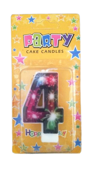 Кутия 12 броя_Свещички с фойерверки двустранни цифра  - 4