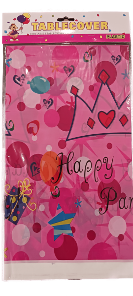 Покривка Happy Party розова 108/180см