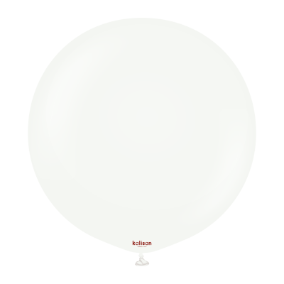 Големи кръгли балони Kalisan 18" Standard White/ бяло, 25бр., 2312