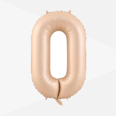 Фолиев балон цифра 0, КАРАМЕЛ - 80см