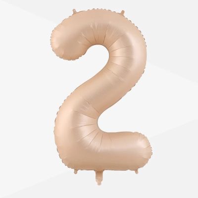Фолиев балон цифра 2, КАРАМЕЛ  - 102см