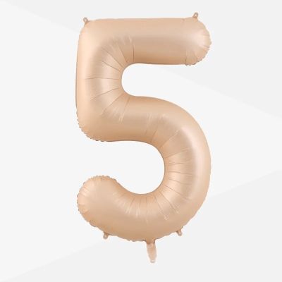 Фолиев балон цифра 5, КАРАМЕЛ  - 102см
