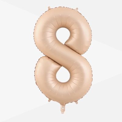 Фолиев балон цифра 8, КАРАМЕЛ  - 102см