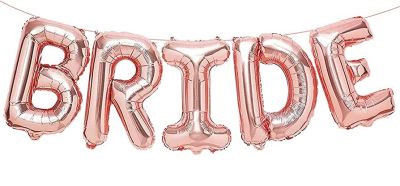 Фолиеви букви BRIDE, 40" - розово злато, D-618B