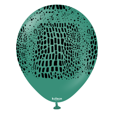 Kalisan Safari балони (градински чай) с печат Крокодил (черен) / 12", 25бр.