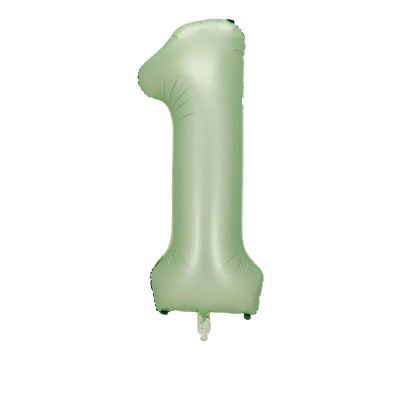 Фолиев балон цифра 1, МАСЛИНА  - 102см