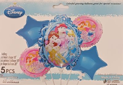 Комплект Балони фолио Принцеси в синьо /5 броя