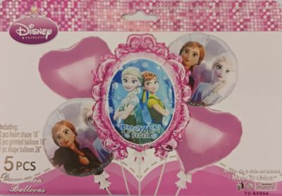 Комплект Балони фолио Леденото кралство (Елза и Анна) розово /5 броя