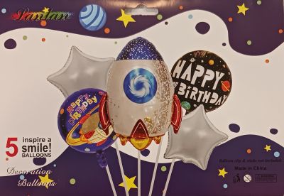 Комплект Балони фолио Космос HB  /5 броя