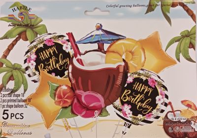 Комплект Балони фолио Beach Happy Birthday /5 броя