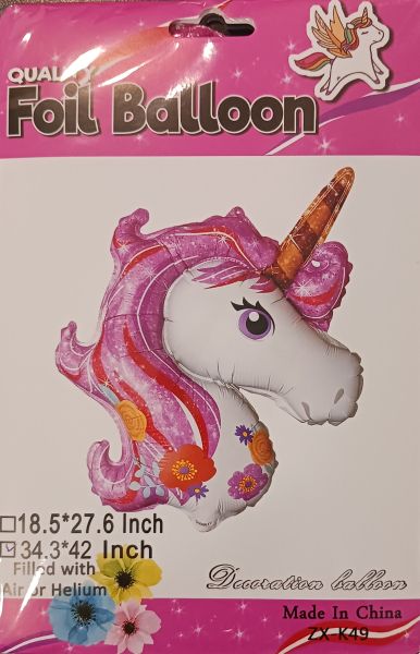 Балон фолио розов еднорог