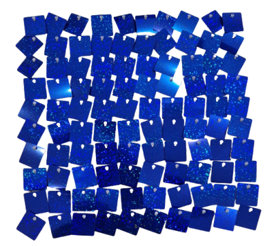 Комплект 100 пана за пайетена фонова стена с прозрачен гръб, 30*30см ХОЛОГРАМНО САПФИРЕНО