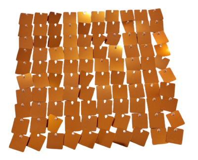 Комплект 100 пана за пайетена фонова стена с прозрачен гръб, 30*30см ОРАНЖЕВО