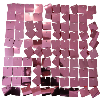 Комплект 100 пана за пайетена фонова стена с прозрачен гръб, 30*30см РОЗОВО