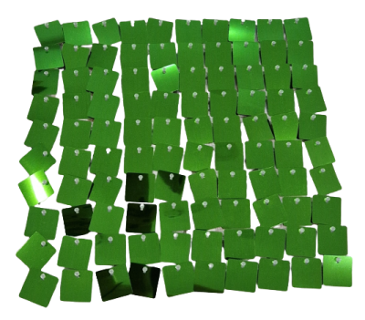 Комплект 100 пана за пайетена фонова стена с прозрачен гръб, 30*30см ЗЕЛЕНО