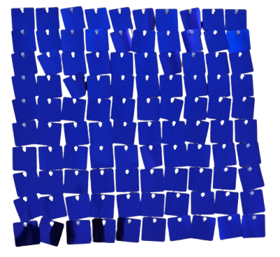 Комплект 100 пана за пайетена фонова стена с прозрачен гръб, 30*30см ТЪМНО СИНЬО