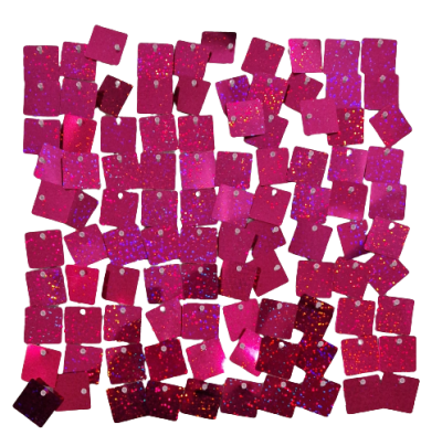 Комплект 50 пана за пайетена фонова стена с прозрачен гръб, 30*30см ХОЛОГРАМНО ЦИКЛАМЕНО