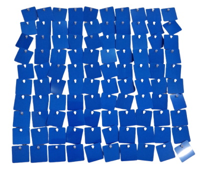 Комплект 50 пана за пайетена фонова стена с прозрачен гръб, 30*30см ХОЛОГРАМНО САПФИРЕНО СИНЬО