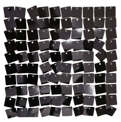 Комплект 50 пана за пайетена фонова стена с прозрачен гръб, 30*30см ЧЕРНО