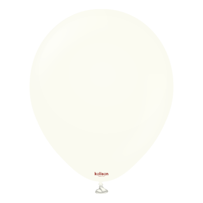 Големи кръгли балони Kalisan 18" Retro White/ бяло 25бр., 8018