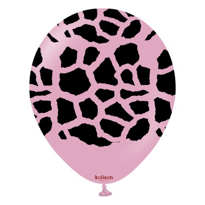 Kalisan Safari балони (пепел от рози) с печат Жираф (черен) / 12", 1бр.