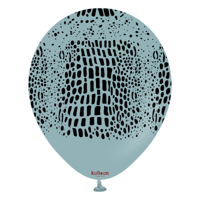 Kalisan Safari балони цвят: буря, с печат Крокодил (черен) / 12", 1бр.