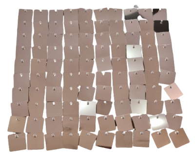 Комплект 100 пана за пайетена фонова стена с прозрачен гръб, 30*30см ШАМПАНСКО