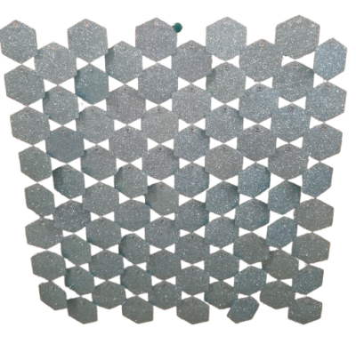 Комплект 50 пана за пайетена фонова стена с прозрачен гръб, 30*30см, шестоъгълни плочки СВЕТЛОЗЕЛЕНО