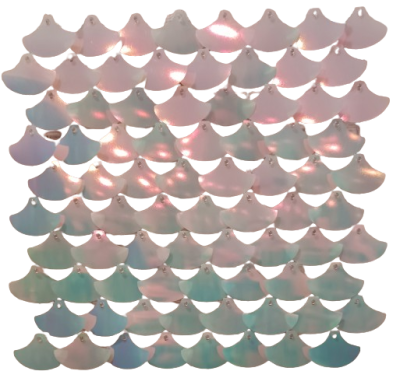 Комплект 100 пана за пайетена фонова стена с прозрачен гръб, 30*30см, плочки СВЕТЛО ЗЕЛЕНО