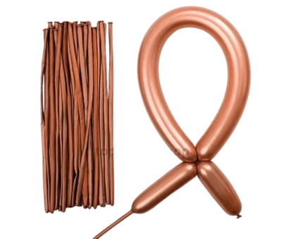 Моделиращи балони Tropic fire ХРОМ, 100бр./пак., D4, Розово злато