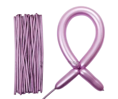 Моделиращи балони Tropic fire ХРОМ, 100бр./пак., D4, розово