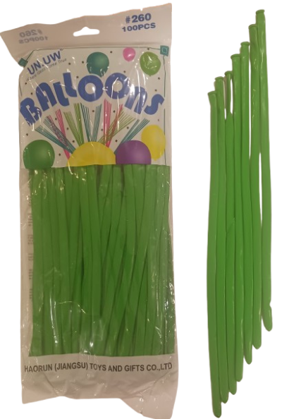 Моделиращи балони Tropic fire ПАСТЕЛ 100бр/пак. * D4, тревисто зелено