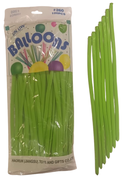 Моделиращи балони Tropic fire ПАСТЕЛ 100бр/пак. * D4, светло зелено