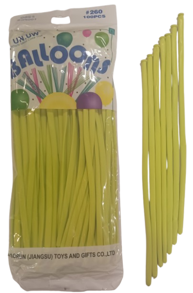 Моделиращи балони Tropic fire ПАСТЕЛ 100бр/пак. * D4, лайм