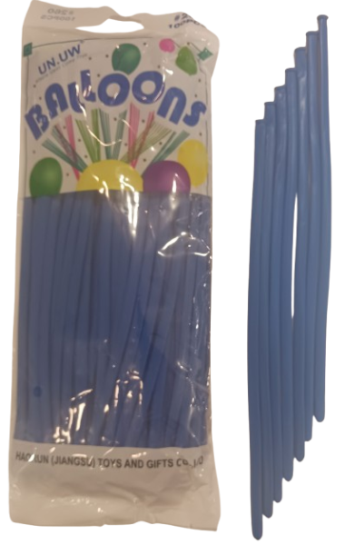 Моделиращи балони Tropic fire ПАСТЕЛ 100бр/пак. * D4, синьо