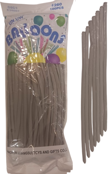 Моделиращи балони Tropic fire ПАСТЕЛ 100бр/пак. * D4, сиво