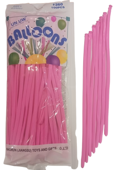 Моделиращи балони Tropic fire ПАСТЕЛ 100бр/пак. * D4, розово