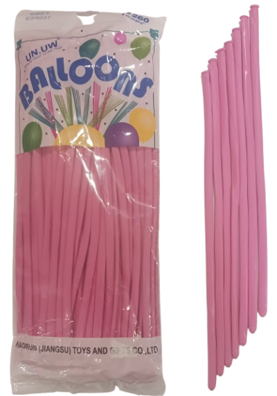 Моделиращи балони Tropic fire ПАСТЕЛ 100бр/пак. * D4, светло розово