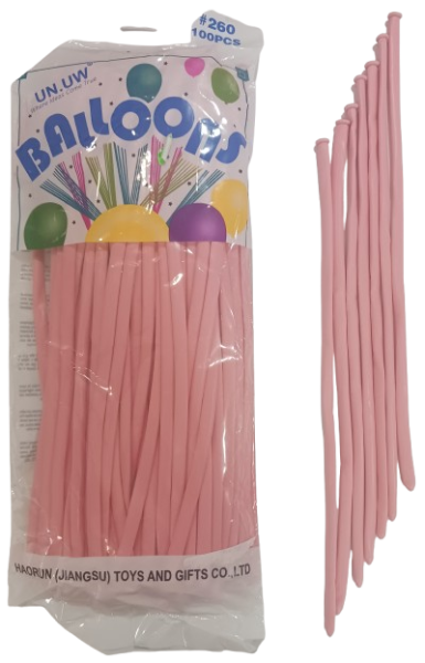 Моделиращи балони Tropic fire ПАСТЕЛ 100бр/пак. * D4, бебешко розово