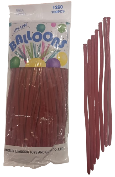 Моделиращи балони Tropic fire ПАСТЕЛ 100бр/пак. * D4, гранат