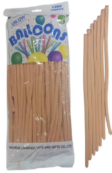 Моделиращи балони Tropic fire ПАСТЕЛ 100бр/пак. * D4, пудра