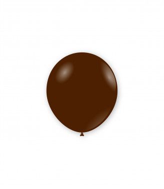 Малки кръгли балони пастел ROCCA - Кафяво / Chocolate Brown, 13см, 100бр., A50 31