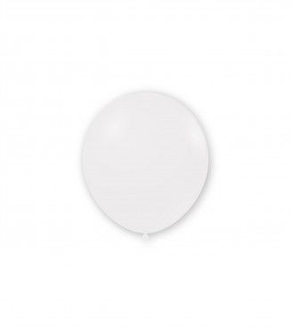 Малки кръгли балони пастел ROCCA - Бяло / White, 13см, 100бр., А50 10