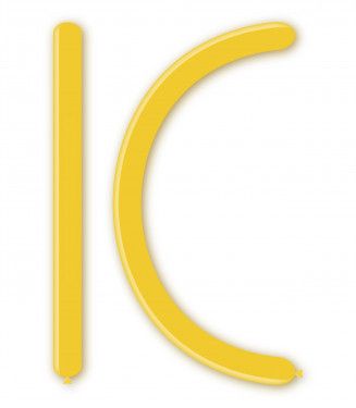 Балони за моделиране ROCCA, размер 4х120см, жълто, 100бр. D4 11