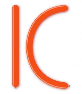 Балони за моделиране ROCCA, размер 4х120см, оранжево, 100бр. D4 14