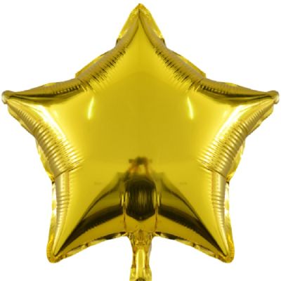 Фолиев балон Звезда, злато, 18"